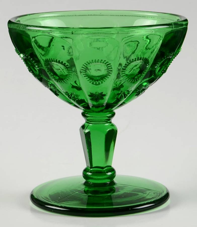 Priscilla Green Champagne/Tall Sherbet by Fenton-1