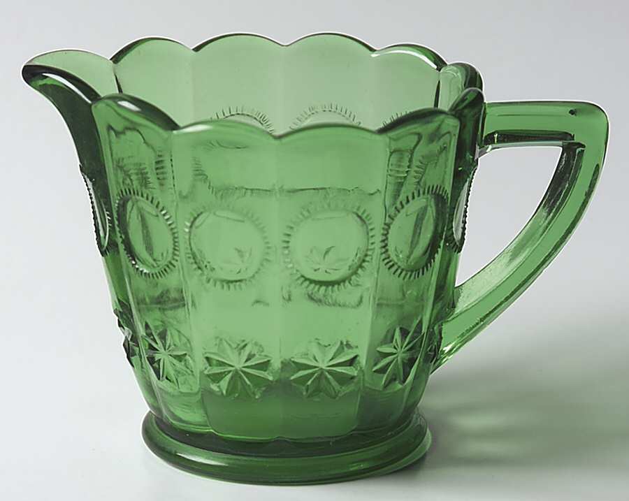 Priscilla Green Creamer by Fenton-1