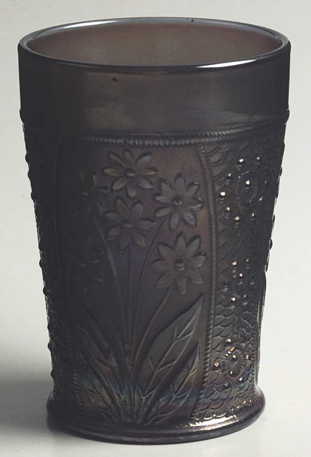 Bouquet Blue Flat Tumbler by Fenton-1