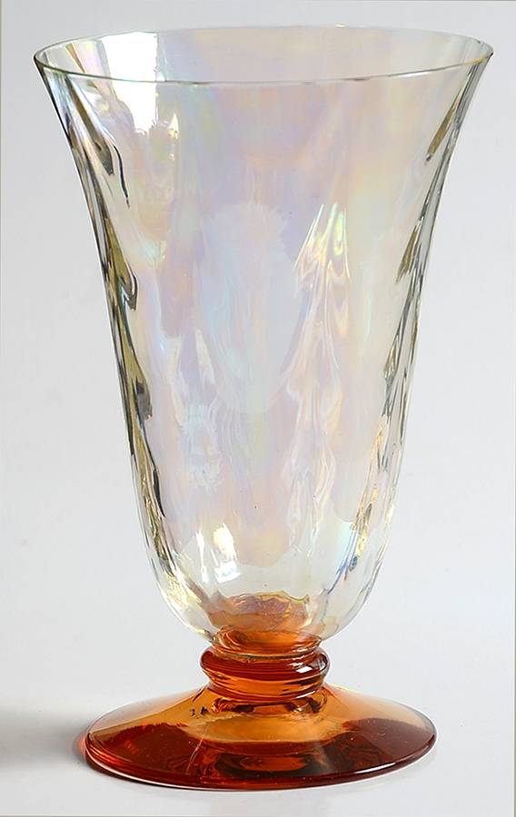 5093 Amber (Iridescent) 8 Oz Footed Tumbler by Fostoria-1