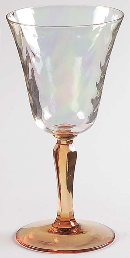 5093 Amber (Iridescent) Wine Glass by Fostoria-1