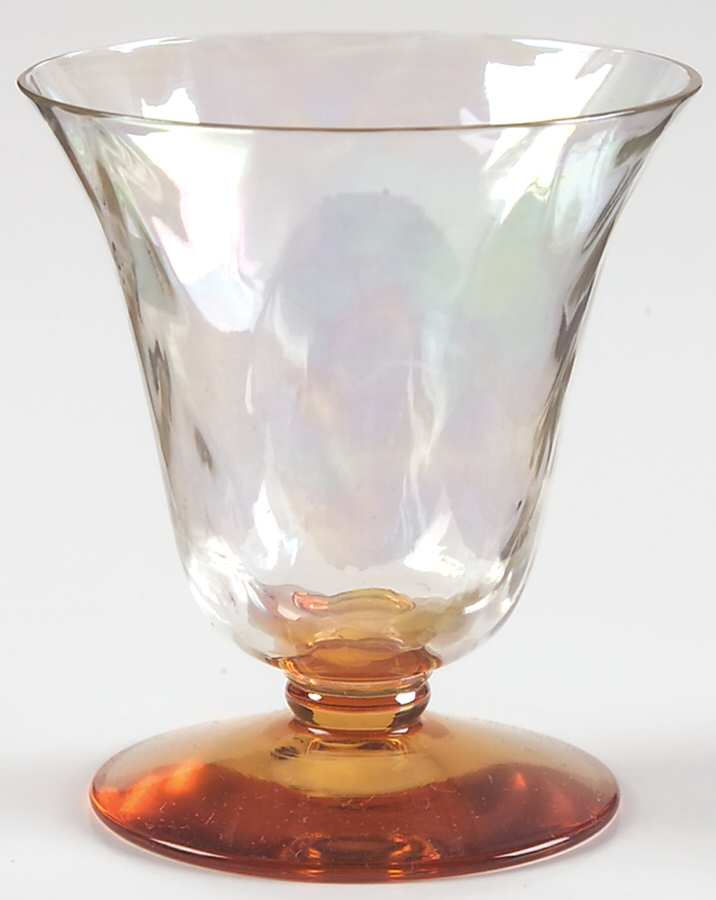 5093 Amber (Iridescent) Oyster or Fruit Cocktail by Fostoria-1