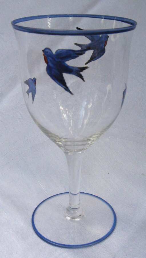 Bluebird Water Goblet by Fostoria-1