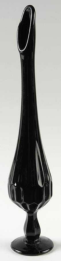 Thumbprint Black 11"-14" Small Swung Vase by Fenton-1