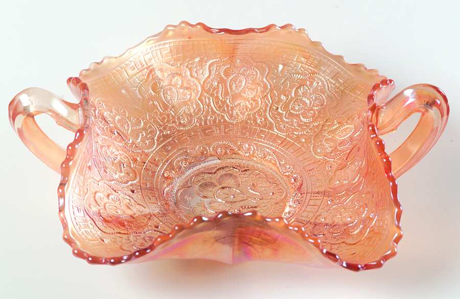 Persian Medallion Marigold (Carnival) Handled Bon Bon by Fenton-1