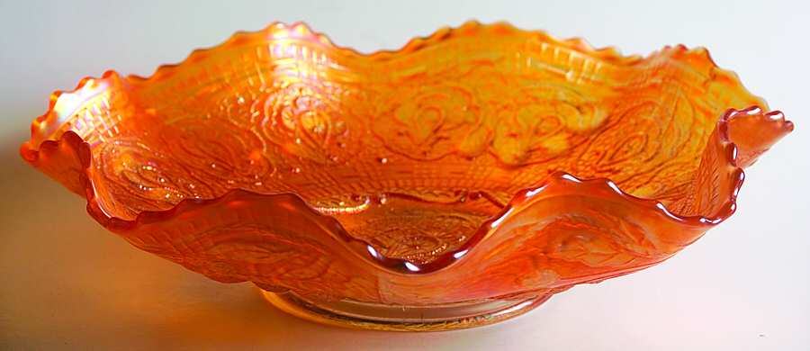 Persian Medallion Marigold (Carnival) 8" Round Bowl by Fenton-1
