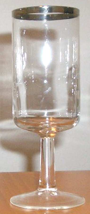 Executive (Platinum Trim) Fluted Champagne by Federal Glass -1