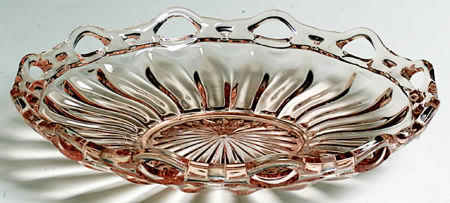 Colonial Prism Pink 11" Cupped Bowl by Fostoria-1