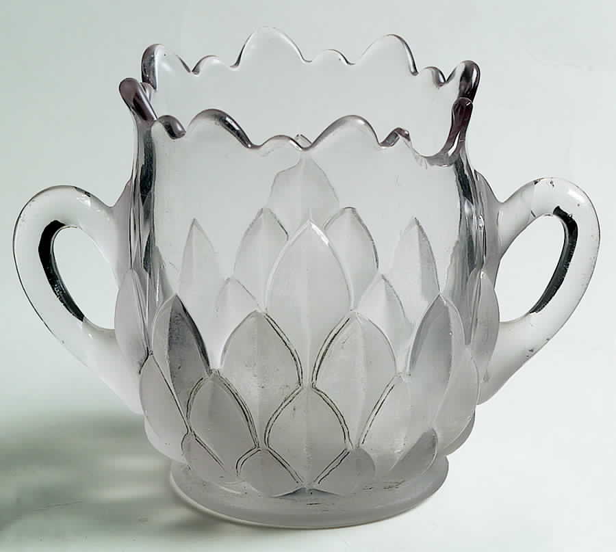Frosted Artichoke Open Sugar by Fostoria-1