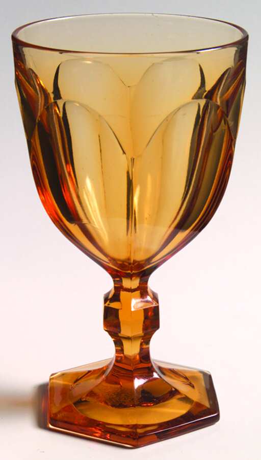 Colonial Amber Water Goblet by Fostoria-1