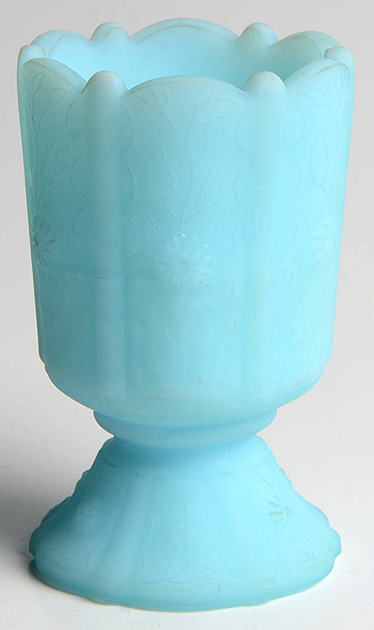 Blue Satin Toothpick Holder by Fenton-1