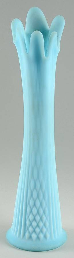 Blue Satin Swung Vase by Fenton-1
