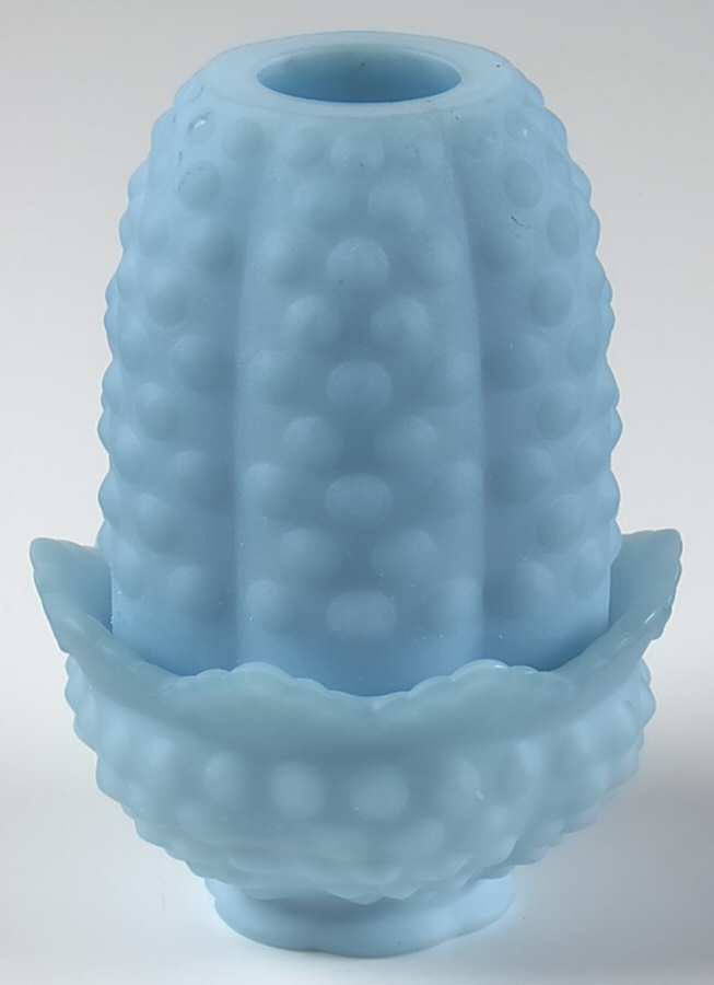 Blue Satin Fairy Lamp by Fenton-1