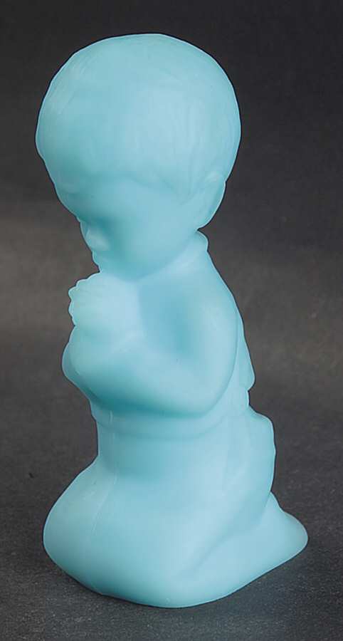 Blue Satin #5100 Praying Boy by Fenton-1