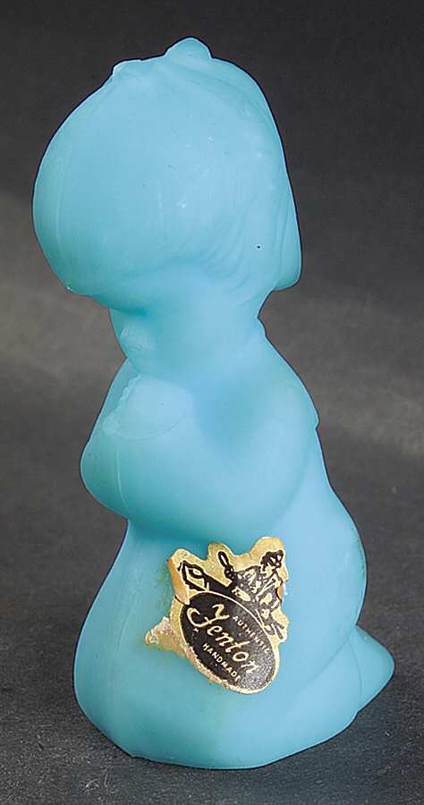 Blue Satin #5100 Praying Girl by Fenton-1