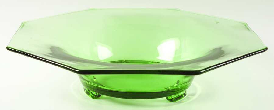 2342 Green 12" Flared Bowl by Fostoria-1
