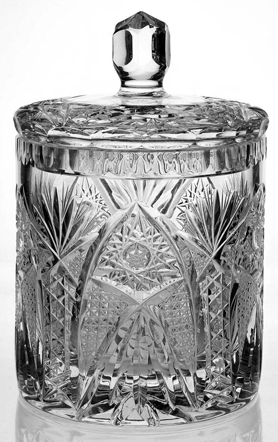 Royal Lace Biscuit Barrel & Lid by Fostoria-1