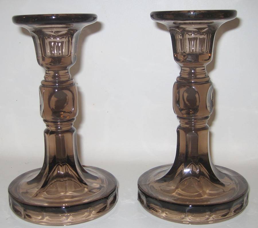 Lexington Brown 6" Single Light Candlestick by Fostoria-1