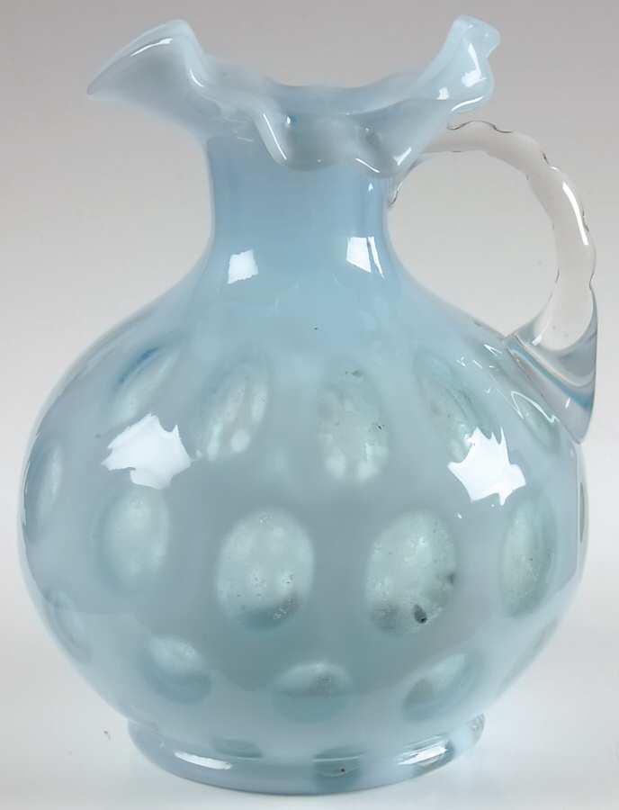 Dot Optic Blue (Opalescent) 26 Oz Jug by Fenton-1