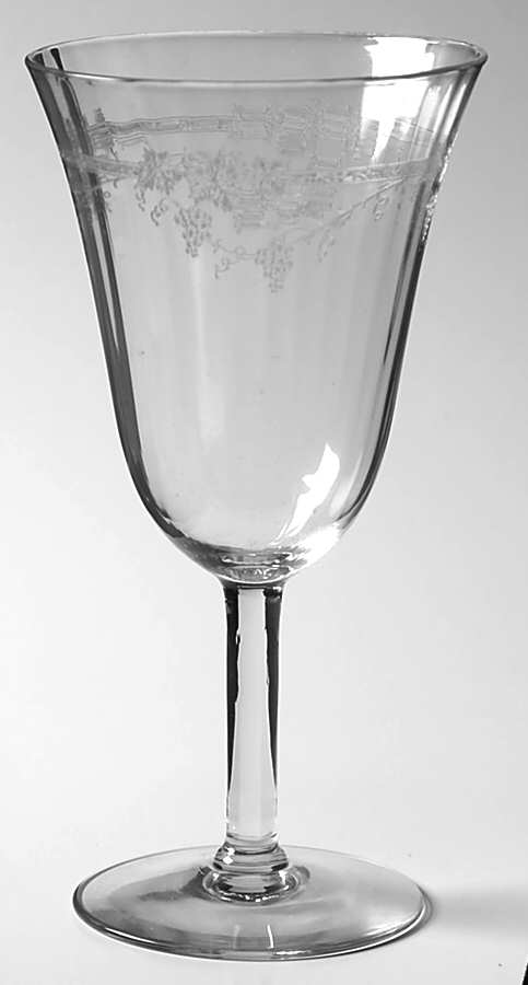Modern Vintage (Optic) Water Goblet by Fostoria-1
