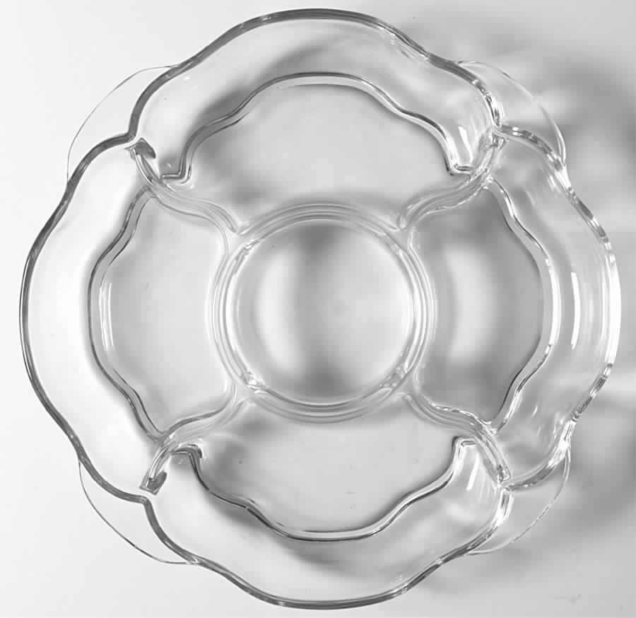 2662 11" Round 5 Part Relish by Fostoria-1