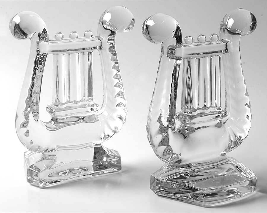 Lyre (Giftware) (Set of 2) Bookends by Fostoria-1