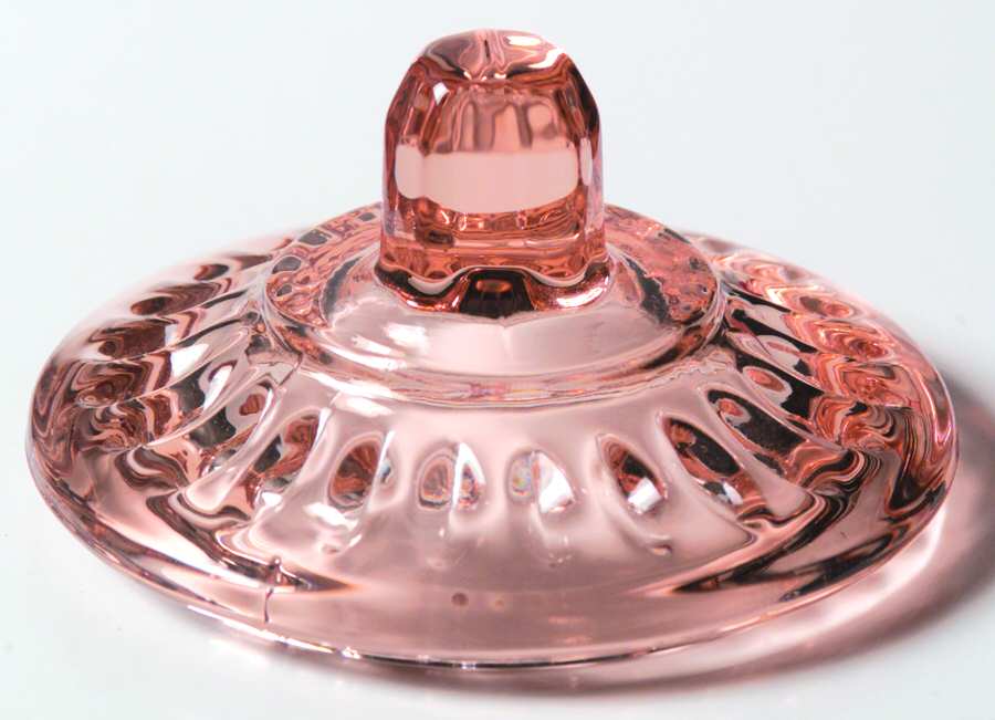 Windsor Pink (Peach Ballad) Lid for Marmalade by Indiana Glass-1