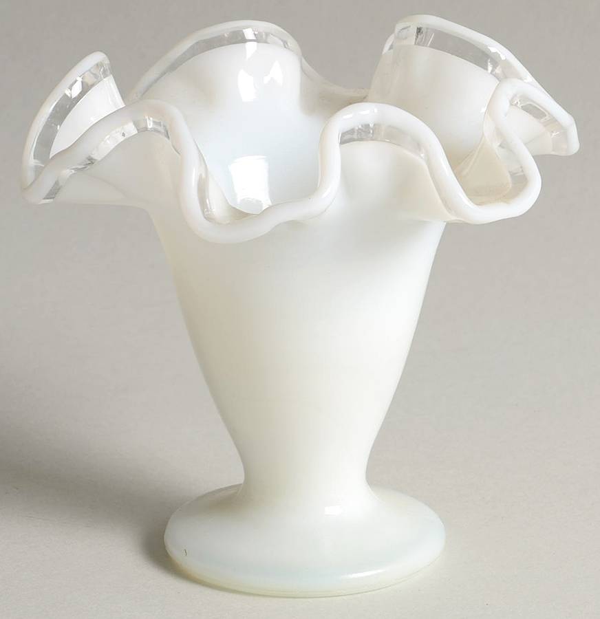 Crystal Crest 4" Double Crimped Vase by Fenton-1