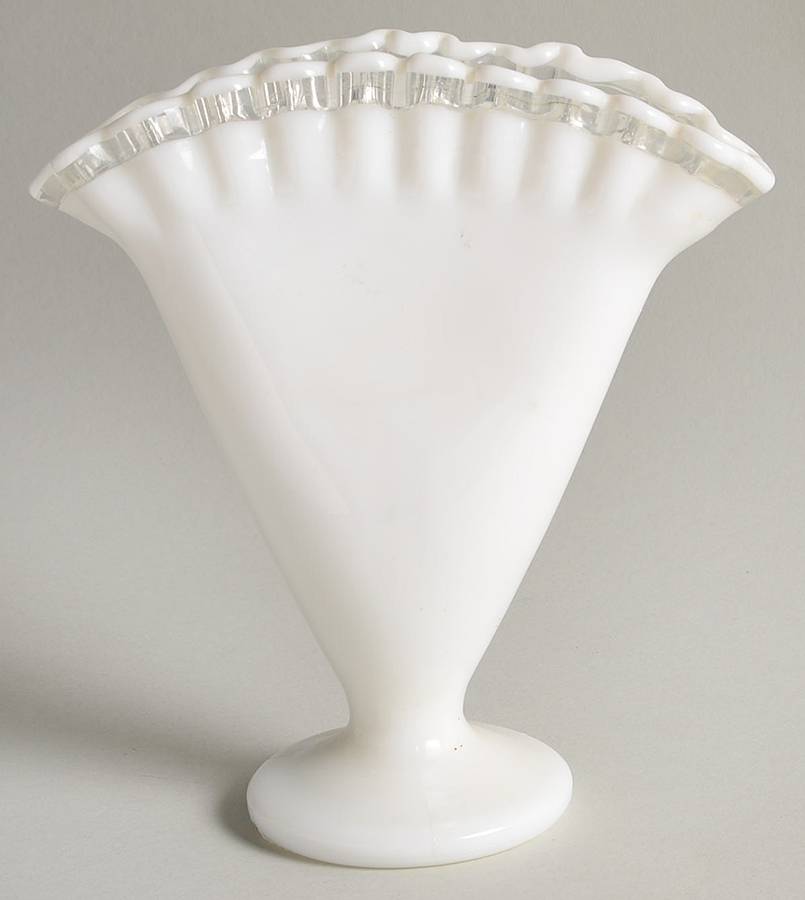 Crystal Crest 6" Fan Vase by Fenton-1