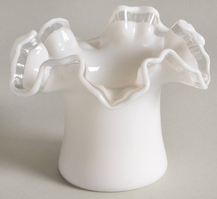 Crystal Crest 3" Double Crimped Topper (Top Hat) by Fenton-1
