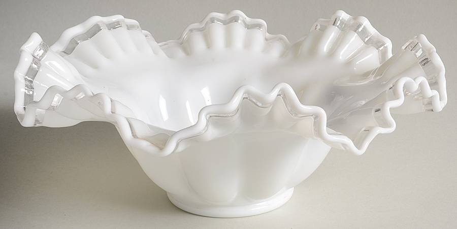 Crystal Crest 10" Round Double Crimped Bowl by Fenton-1