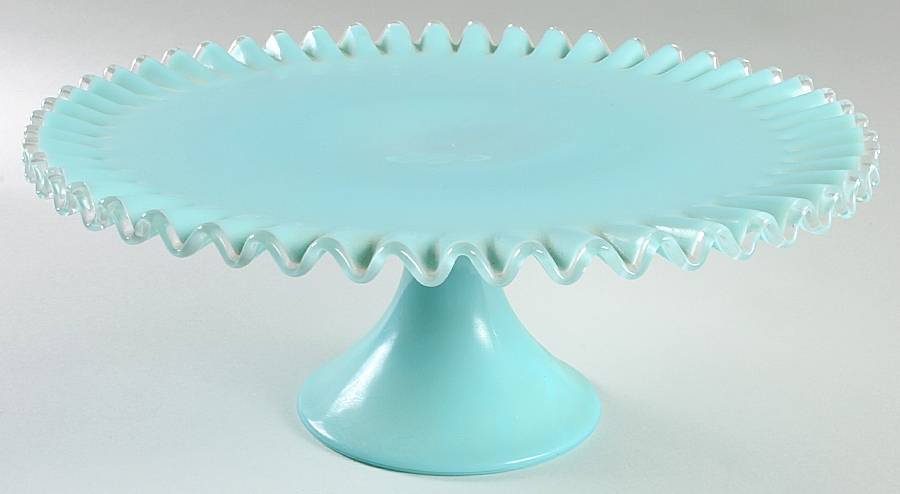 Silver Turquoise Cake Stand by Fenton-1