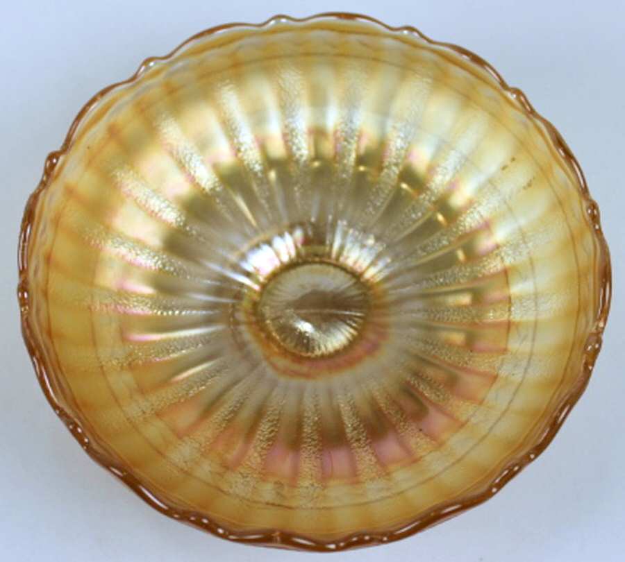 Scale Band Marigold 6" Round Bowl by Fenton-1