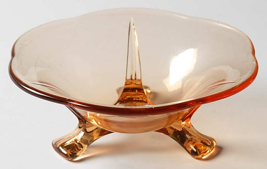 2394 Amber 3-Toed Footed Bowl by Fostoria-1