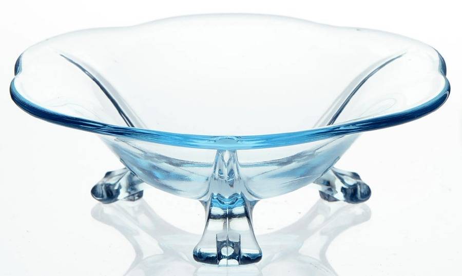 2394 Blue 3-Toed Footed Bowl by Fostoria-1