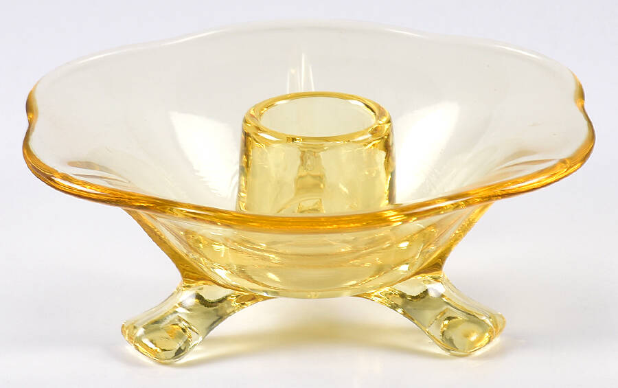 2394 Yellow 2" Single Light Candlestick by Fostoria-1