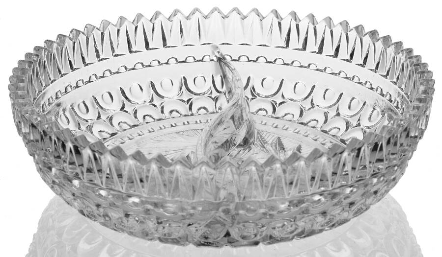 Aristocrat Clear 6" Round 2 Part Relish by Fostoria-1