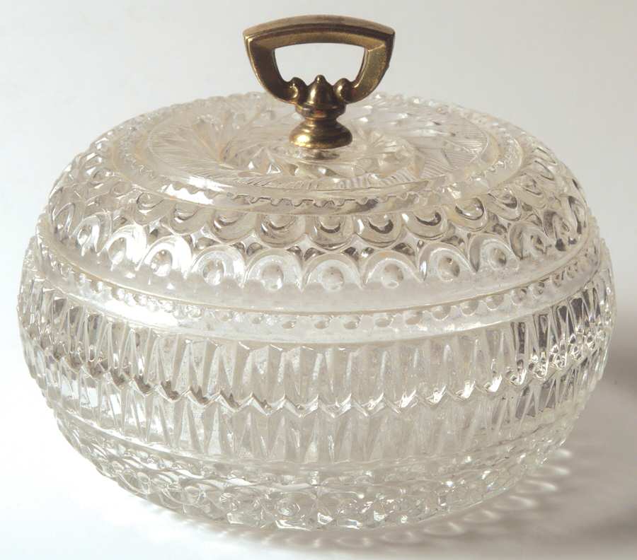Aristocrat Clear Candy Box & Lid by Fostoria-1