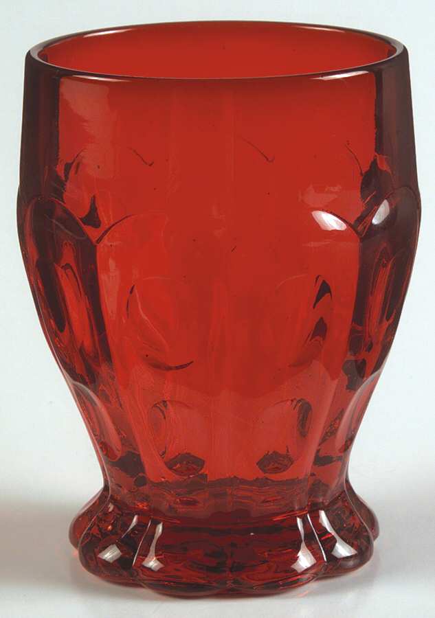 1933 Ruby 9 Oz Flat Tumbler by Fenton-1