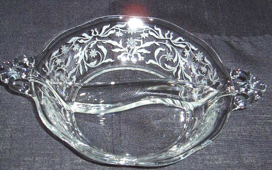 Flemish (Giftware) 8" Round 2 Part Relish by Fostoria-1