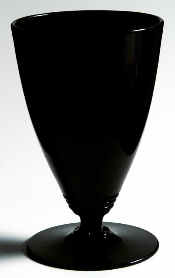 1502 Black 8 Oz Footed Tumbler by Fenton-1