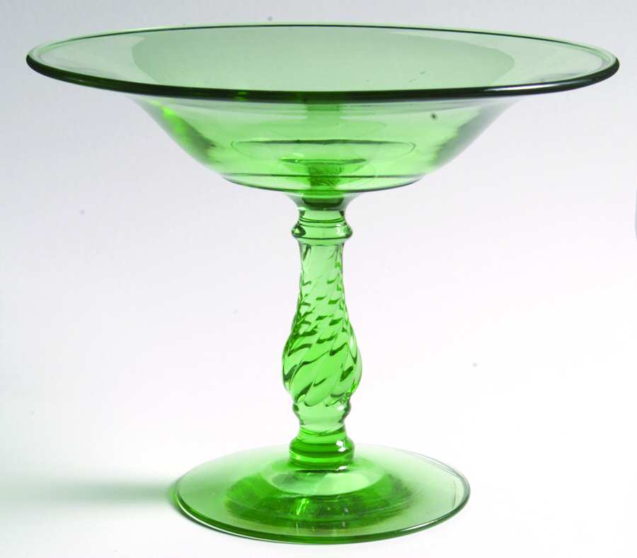 2327 Green 5" Footed Comport by Fostoria-1