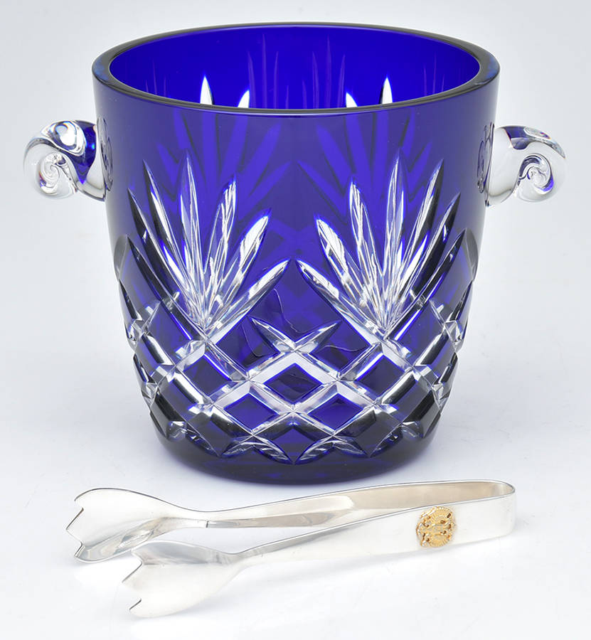 Odessa Ice Bucket W/Handle & Tongs by Faberge-1