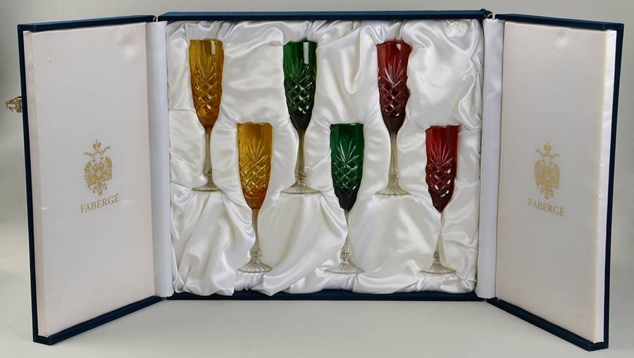 Odessa (Set of 6 Boxed) Fluted Champagne by Faberge-1