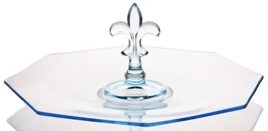 2342 Azure Center Handle Tray by Fostoria-1