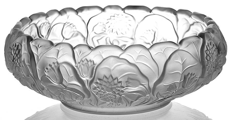 Water Lily Crystal Velvet 9" Cupped Bowl by Fenton-1