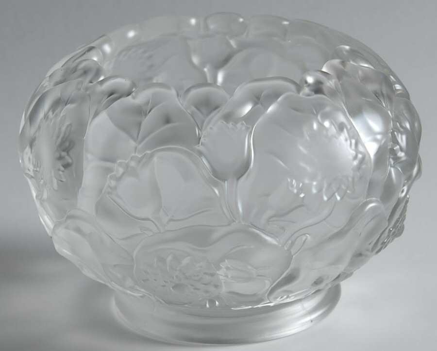 Water Lily Crystal Velvet 3" Rose Bowl by Fenton-1