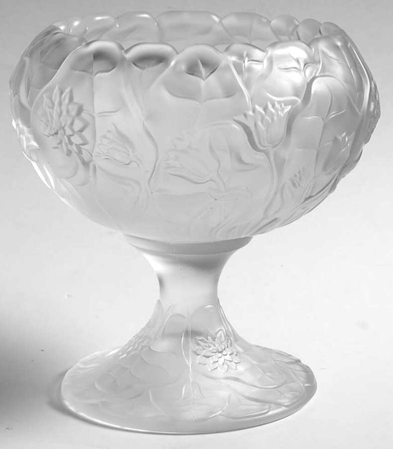 Water Lily Crystal Velvet Cupped Comport by Fenton-1