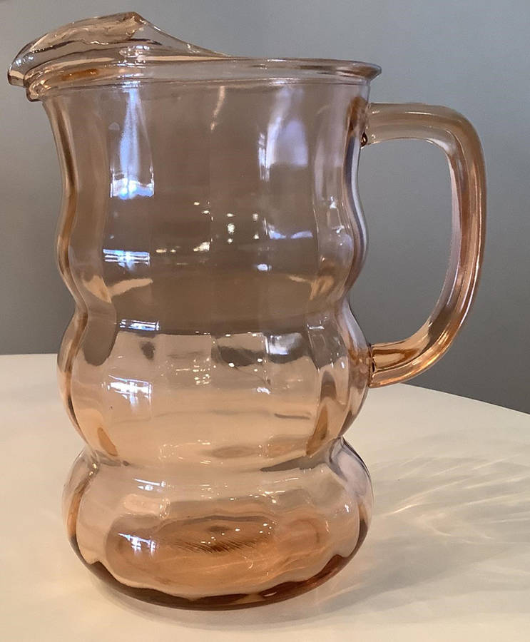 Lido Rose Glow 56 Oz Pitcher by Federal Glass -1