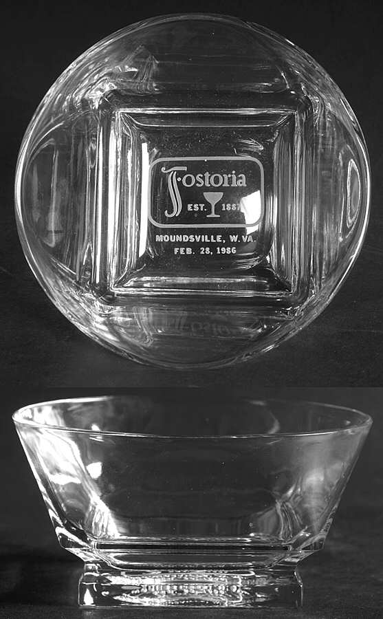 Advertising Signs Small Fruit/Dessert Bowl W/Advertising by Fostoria-1